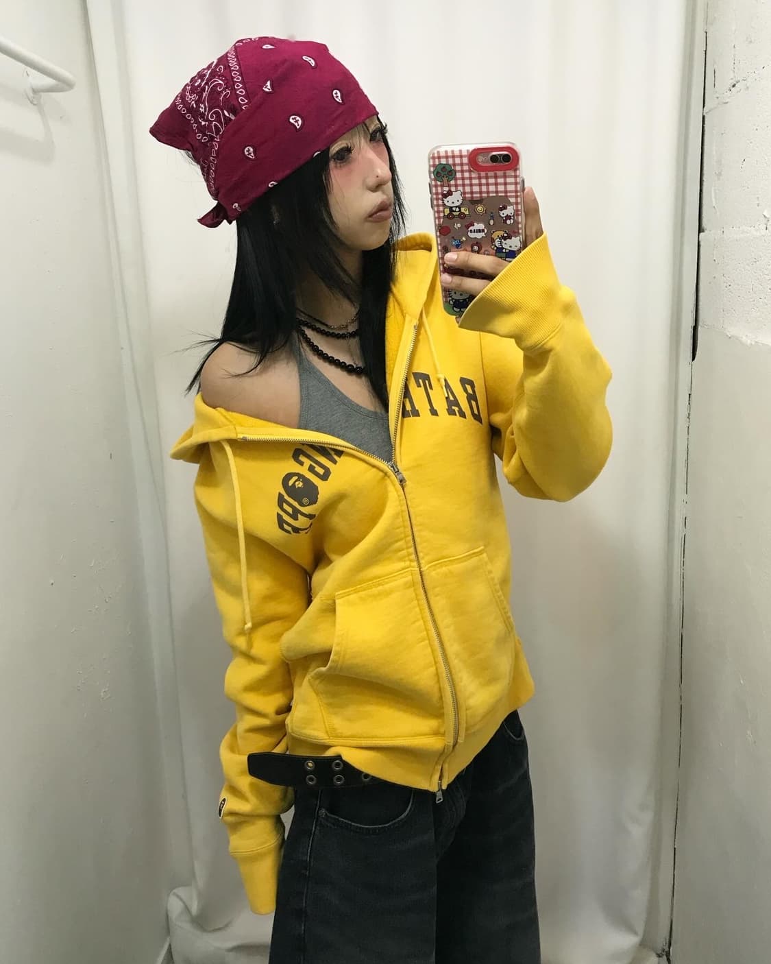 Bape Brown Logo Two-way Hood Zip-Up 상품이미지4