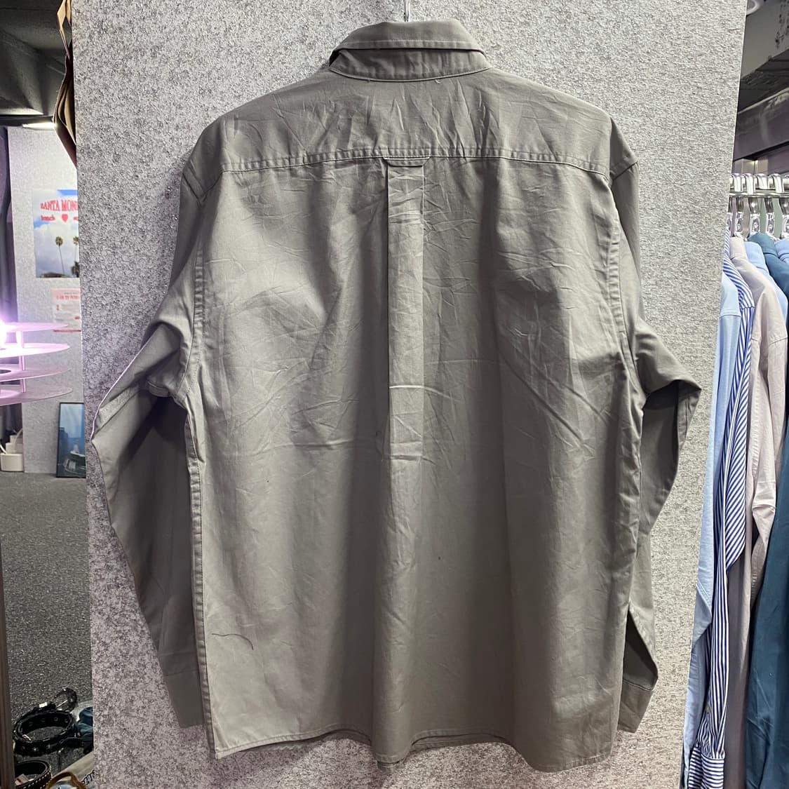 폴로 랄프로렌 자수로고 클래식핏 그레이 셔츠 B3764 상품이미지5