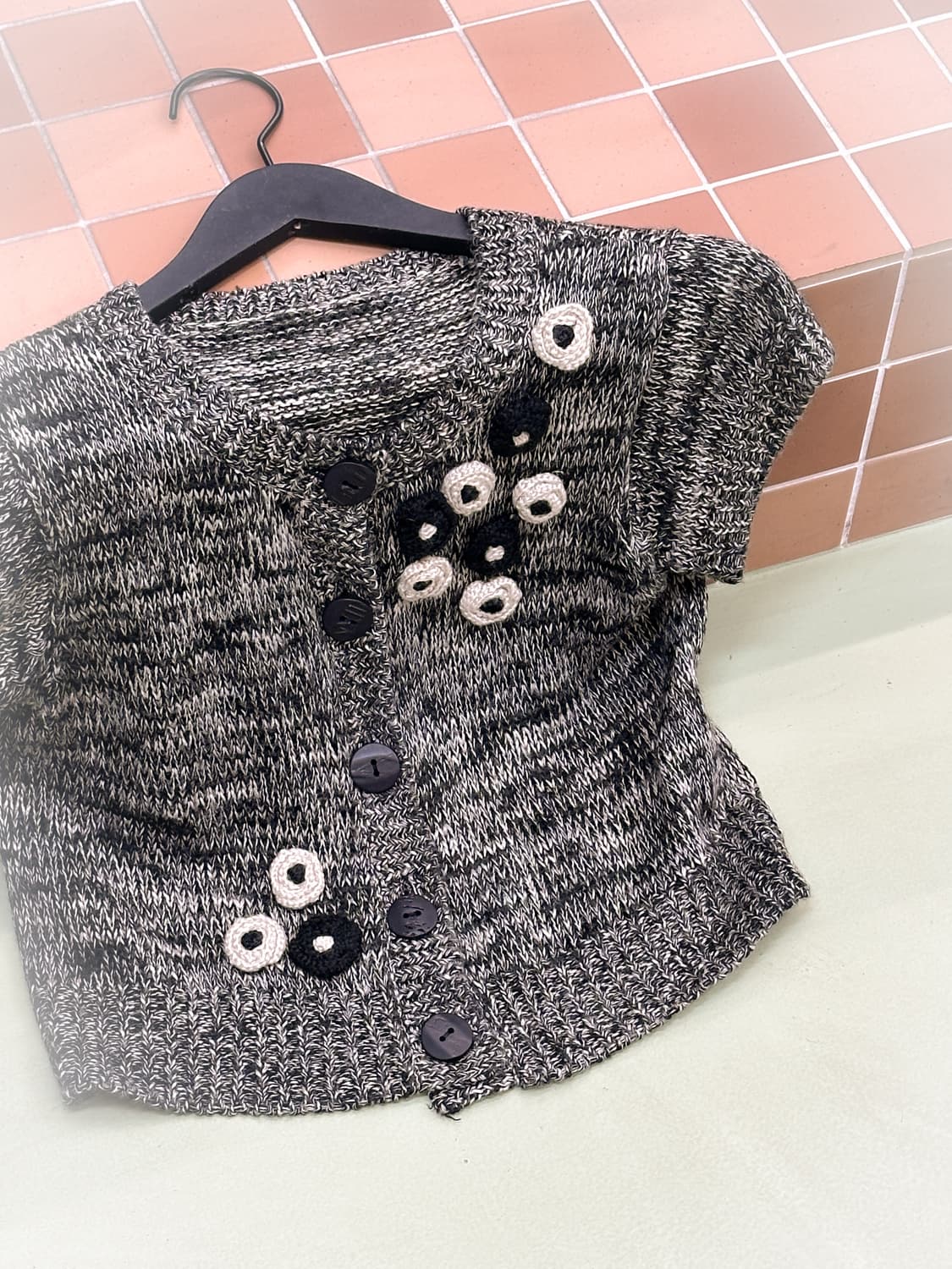 flower half cardigan 상품이미지2