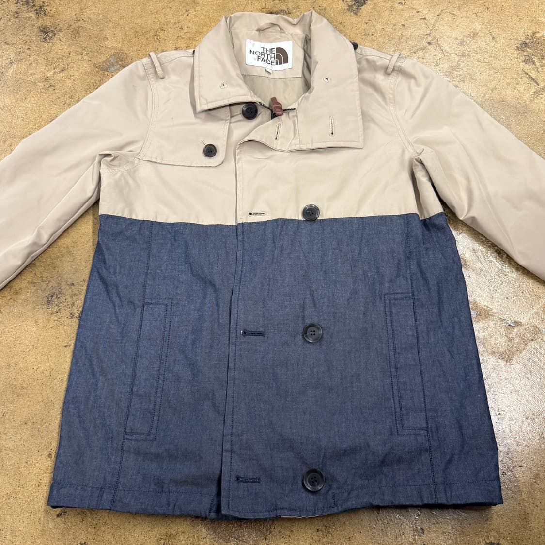 [정품/M] 노스페이스 배색 트렌치 코트 b14 상품이미지3