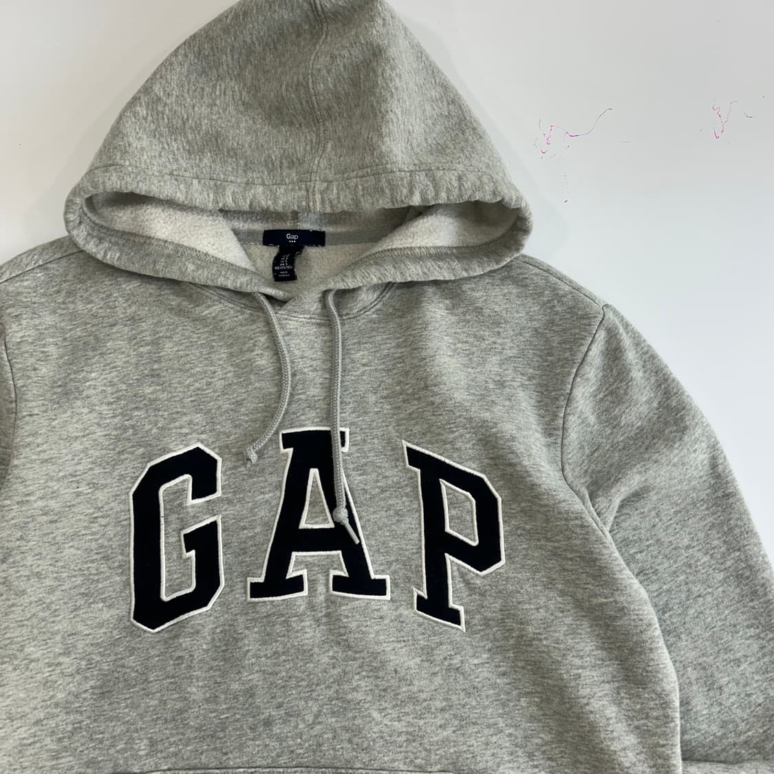 GAP 갭 블랙로고 그레이후드티 상품이미지4