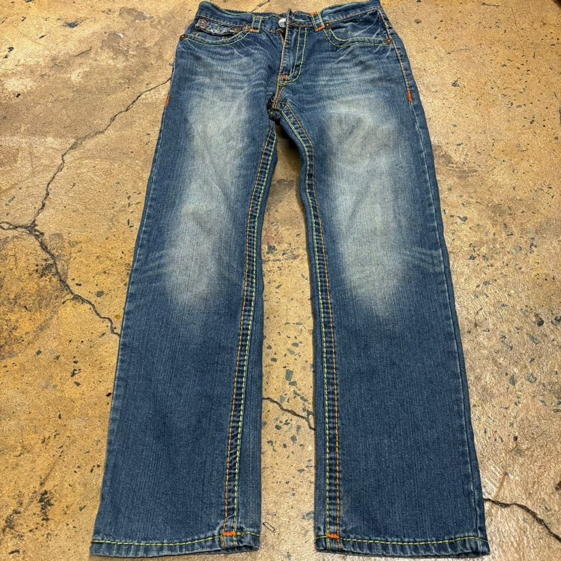 [정품/30] 트루릴리젼 블루 워싱 데님 청바지 상품이미지3