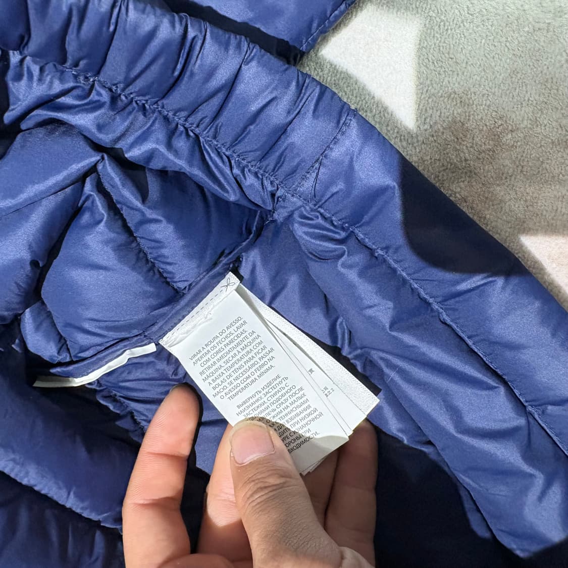 폴로 빈티지 네이비 경량후드패딩 상품이미지4