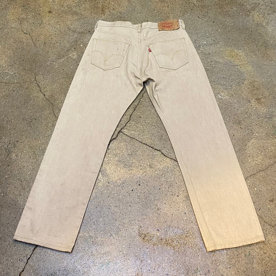 빈티지 리바이스 501 베이지진 청바지 상품이미지6