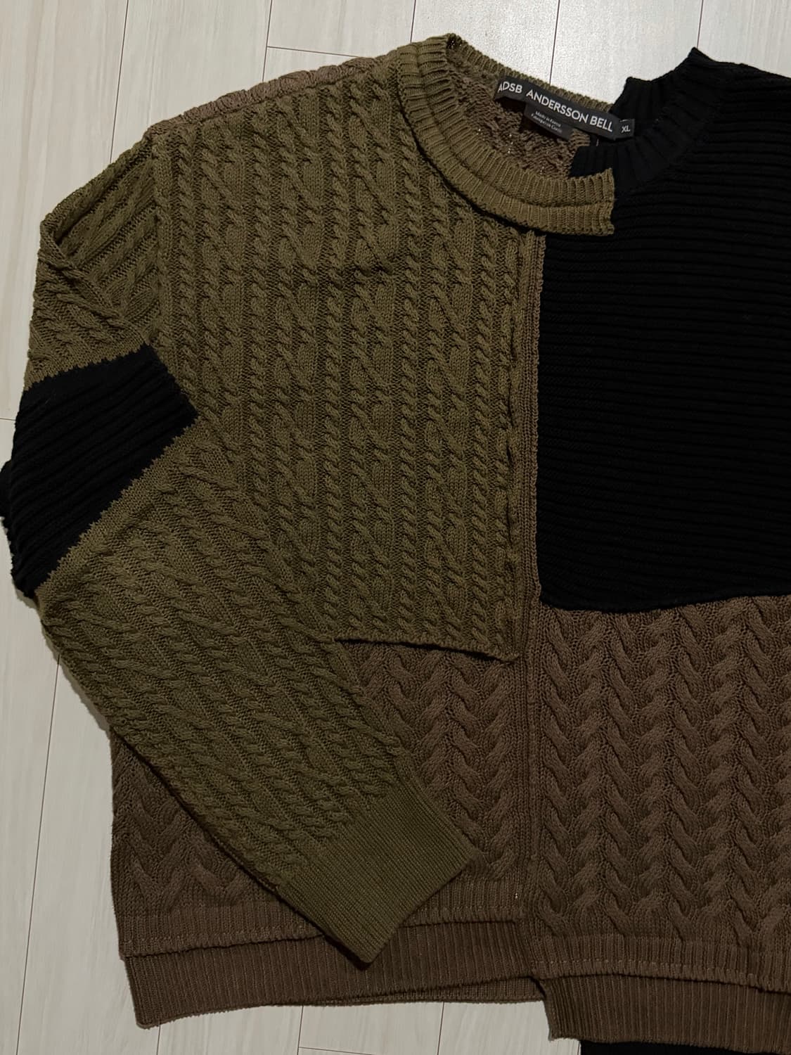 25FW 앤더슨벨 패치워크 크루넥 니트 XL  상품이미지4