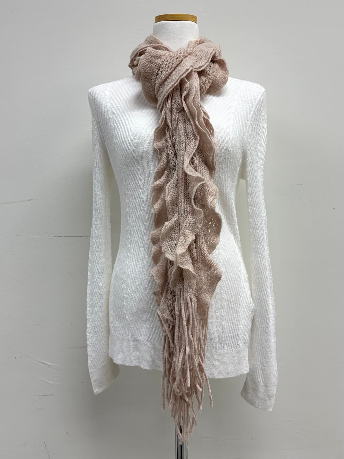 빈티지 베이지 머플러 목도리 상품이미지2