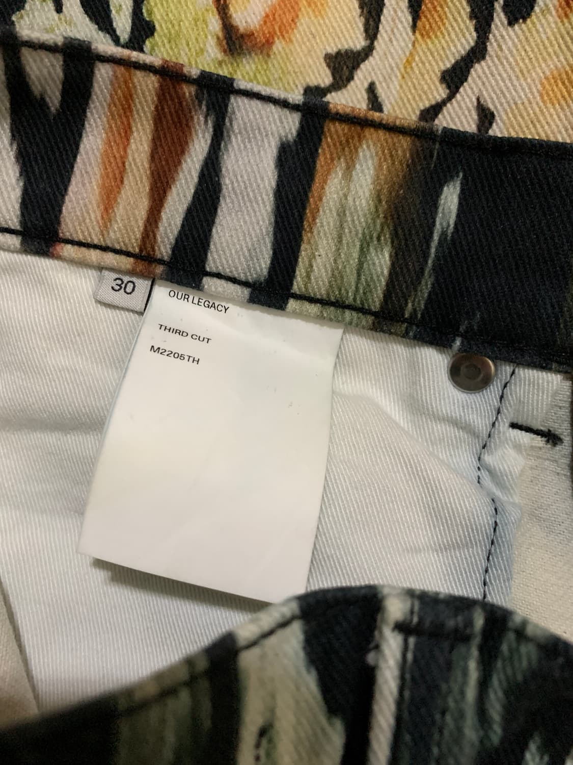 아워레가시 / 하나비 프린트 써드컷 서드컷 팬츠 /30 상품이미지9