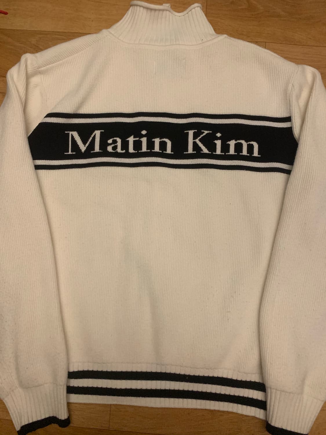 마뗑킴 니트집업 white (L사이즈) 상품이미지1