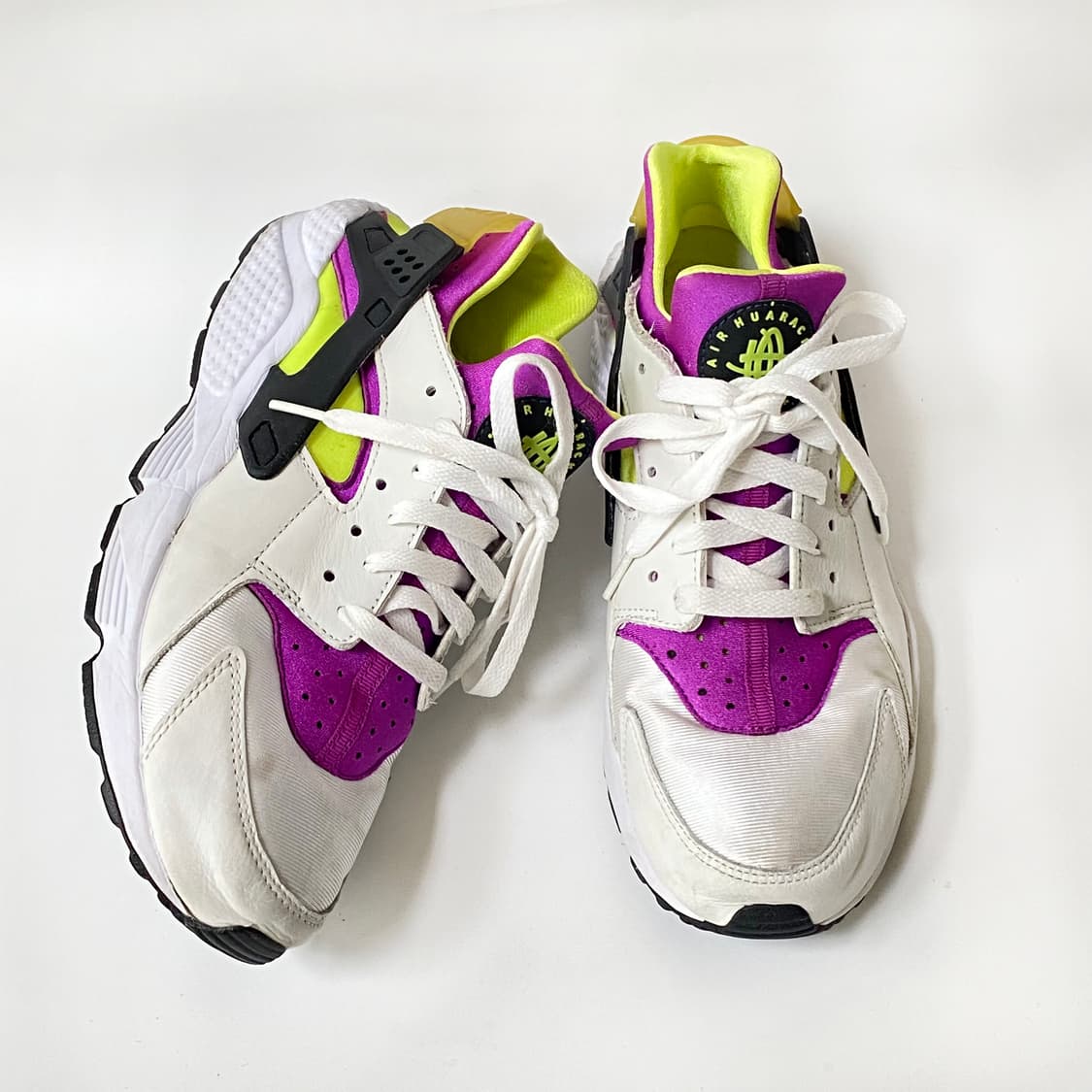 나이키 에어 훠라치 네온 옐로우 마젠타 운동화 270 상품이미지4