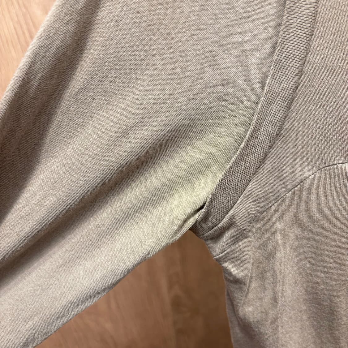 디젤 롱 후드 집업 원피스 입체 절개 패턴 화이트 스티치 디테일 베이지 상품이미지9