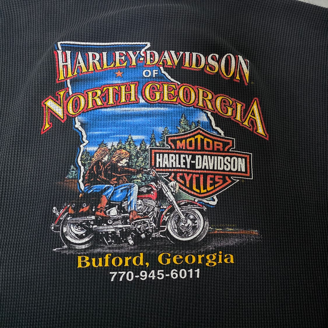 [XL] 90s 빈티지 할리데이비슨 이글 써멀 롱슬리브 상품이미지5