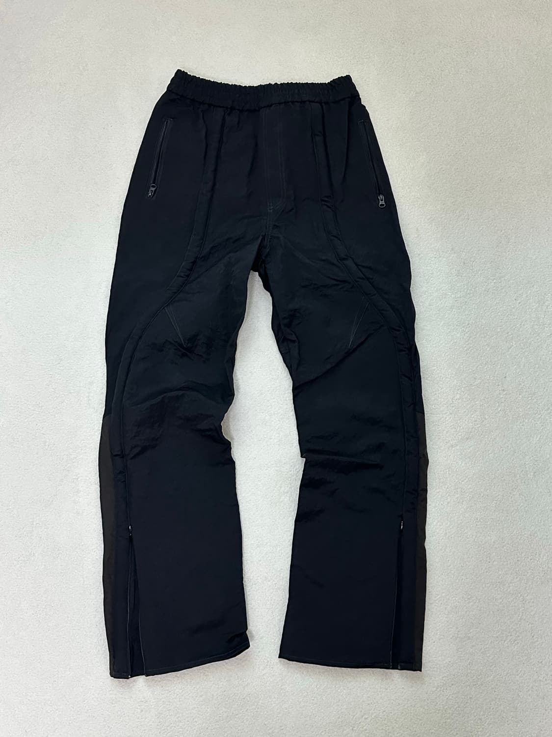 파프롬왓 파 나일론 볼륨 라인 팬츠 블랙 브라운  1사이즈 상품이미지1