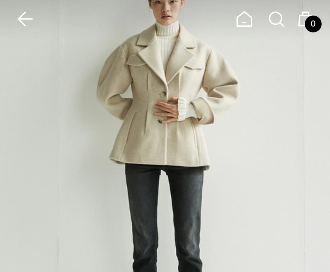 앤유 OKSU Voluminous sleeve blazer_oatmeal 상품이미지3