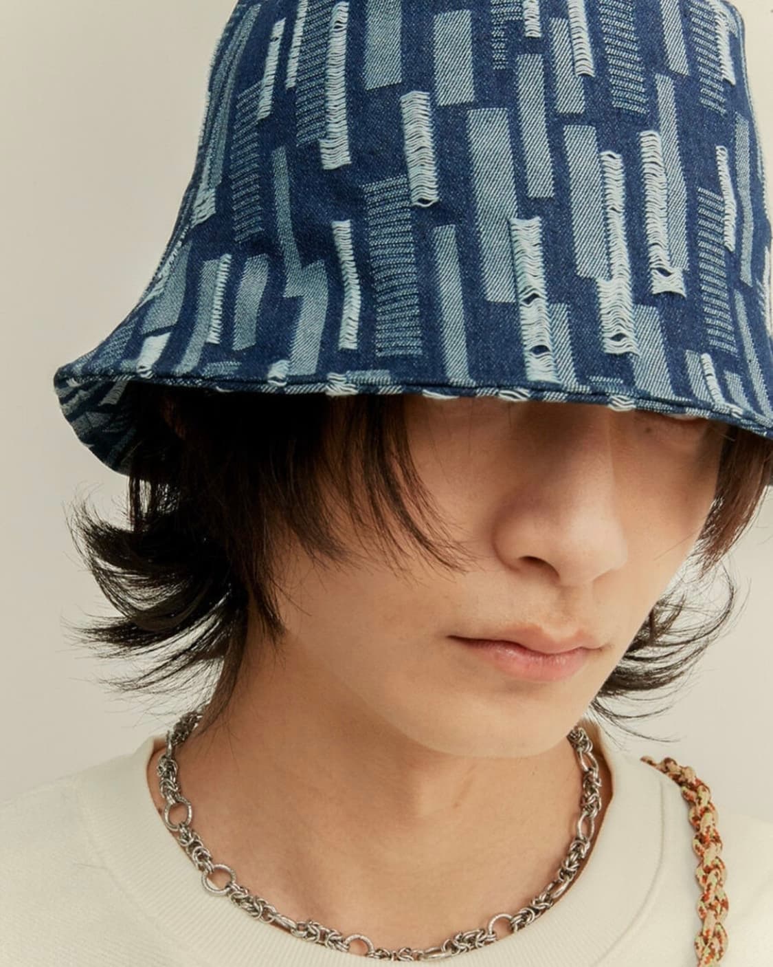 앤더슨벨 에스닉 데님 버킷햇 상품이미지8