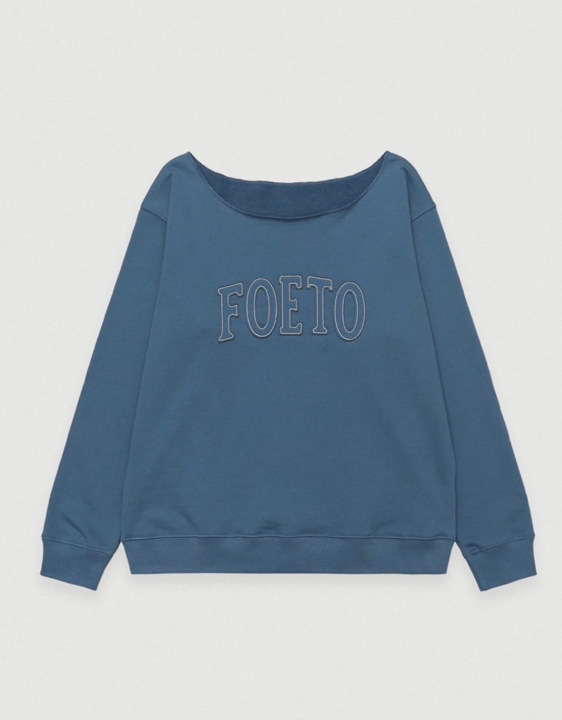 포에토 빈티지 컷 오프 스웻셔츠 맨투맨 블루 상품이미지3