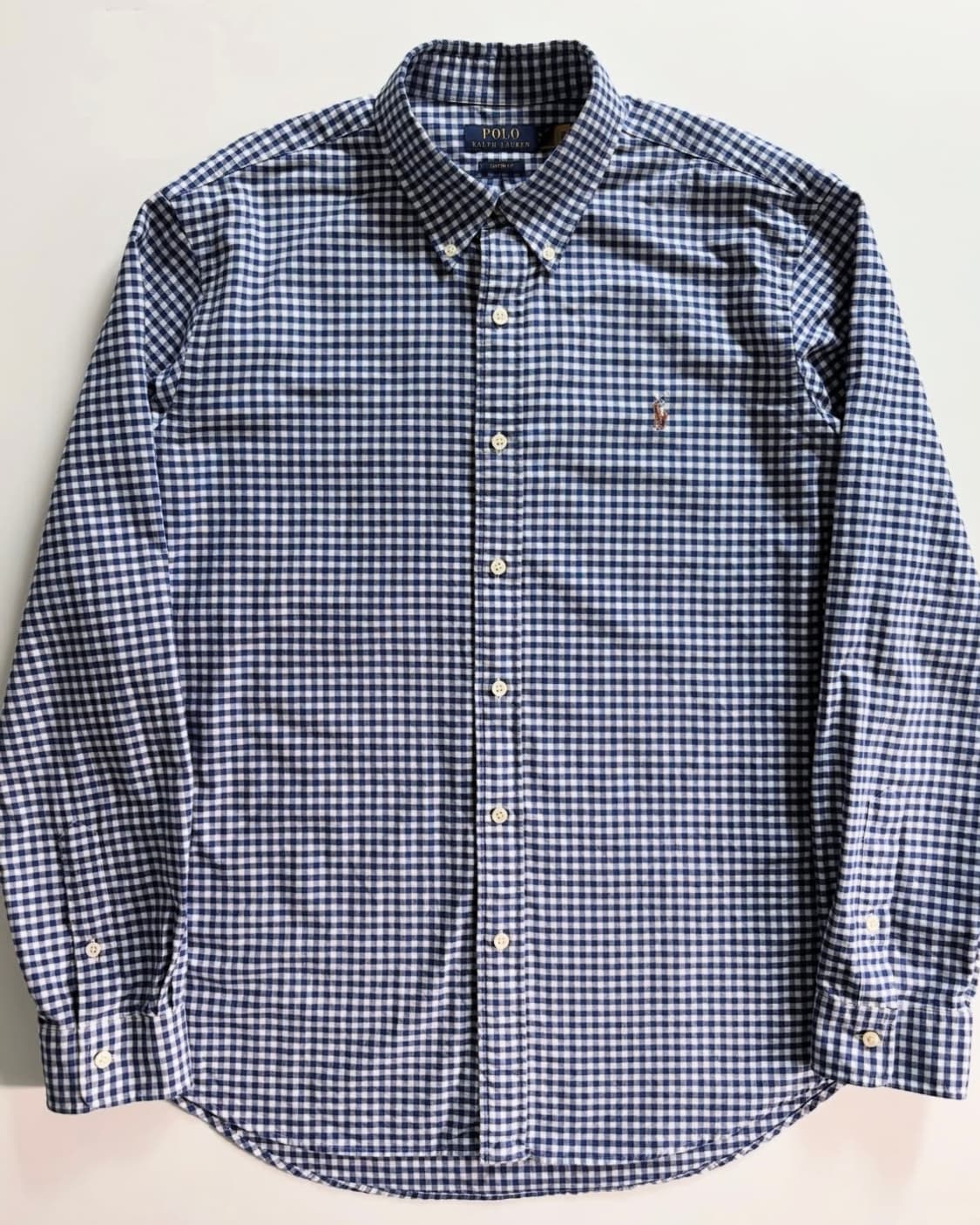 Polo 폴로 랄프로렌 신형 큐알 깅엄체크 블루 셔츠 상품이미지2