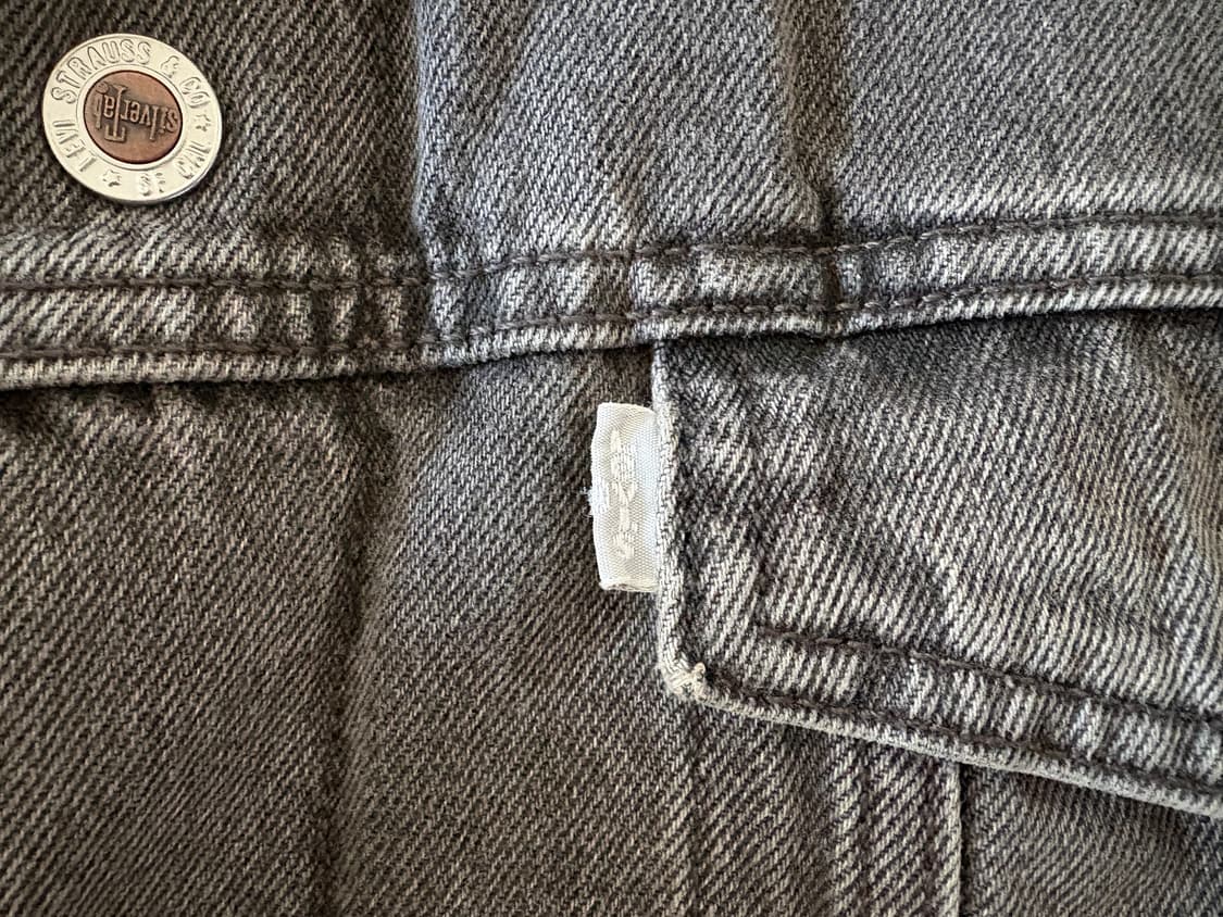 리바이스 실버탭 흑청 쉐르파 데님 자켓 M 상품이미지5