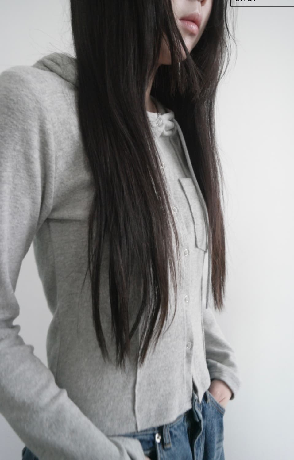 애프터먼데이 캐리 후드 스냅 가디건 상품이미지2