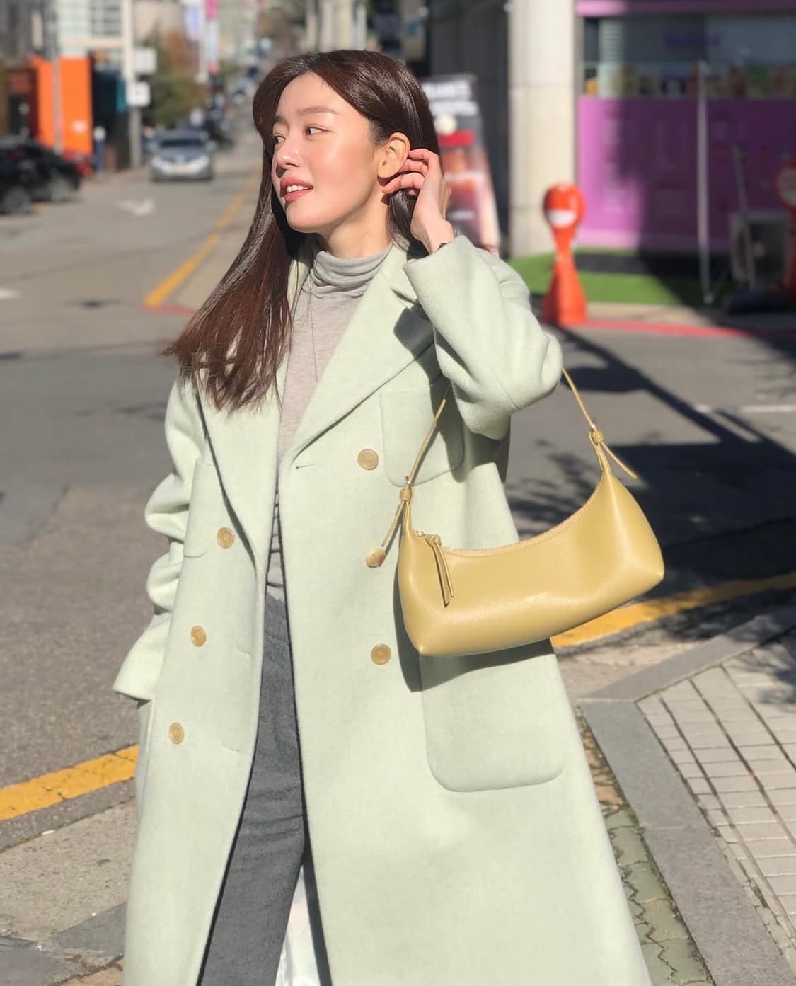 [s] 유어네임히얼 정성이 코트 민트 [한선화, 주지아 착용] 상품이미지1