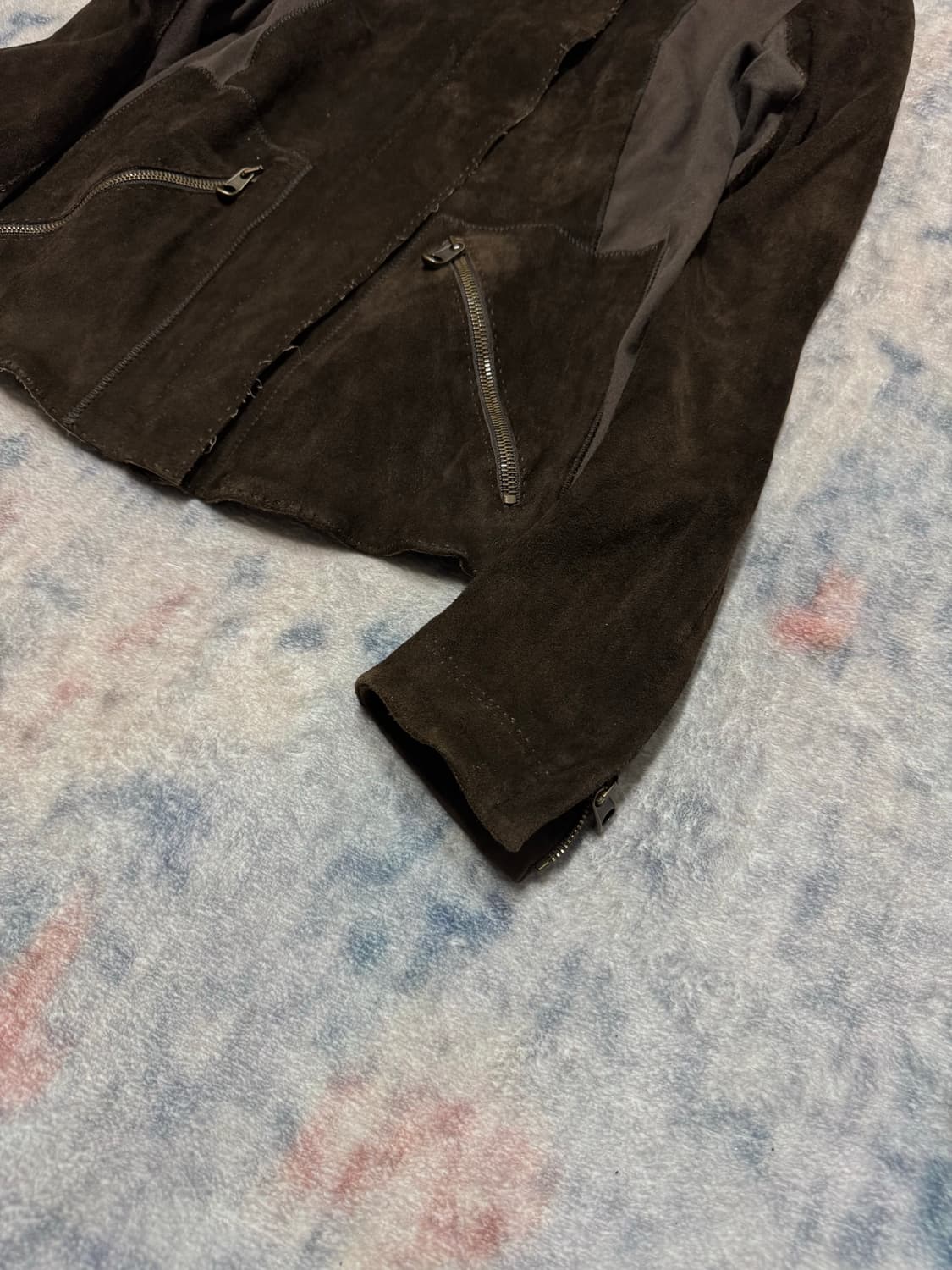 Donna karan brown trimming swede leather 상품이미지6