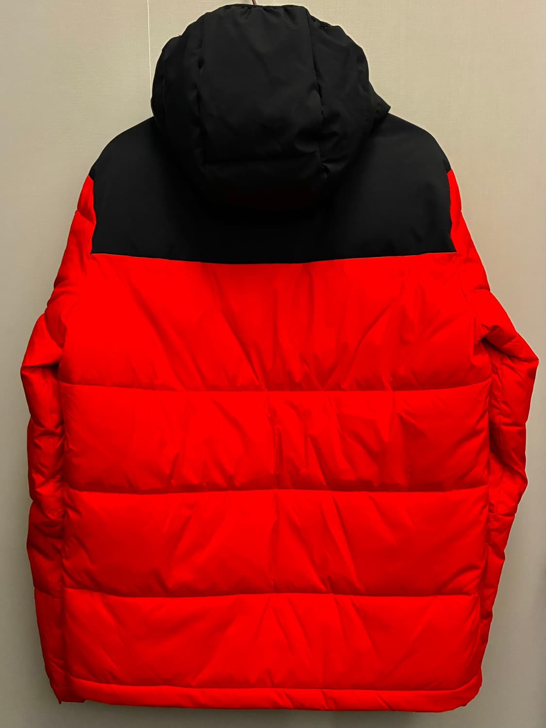 (L~XL)챔피온 EU 배색 후드 푸퍼 패딩 다운 블랙 레드 상품이미지2