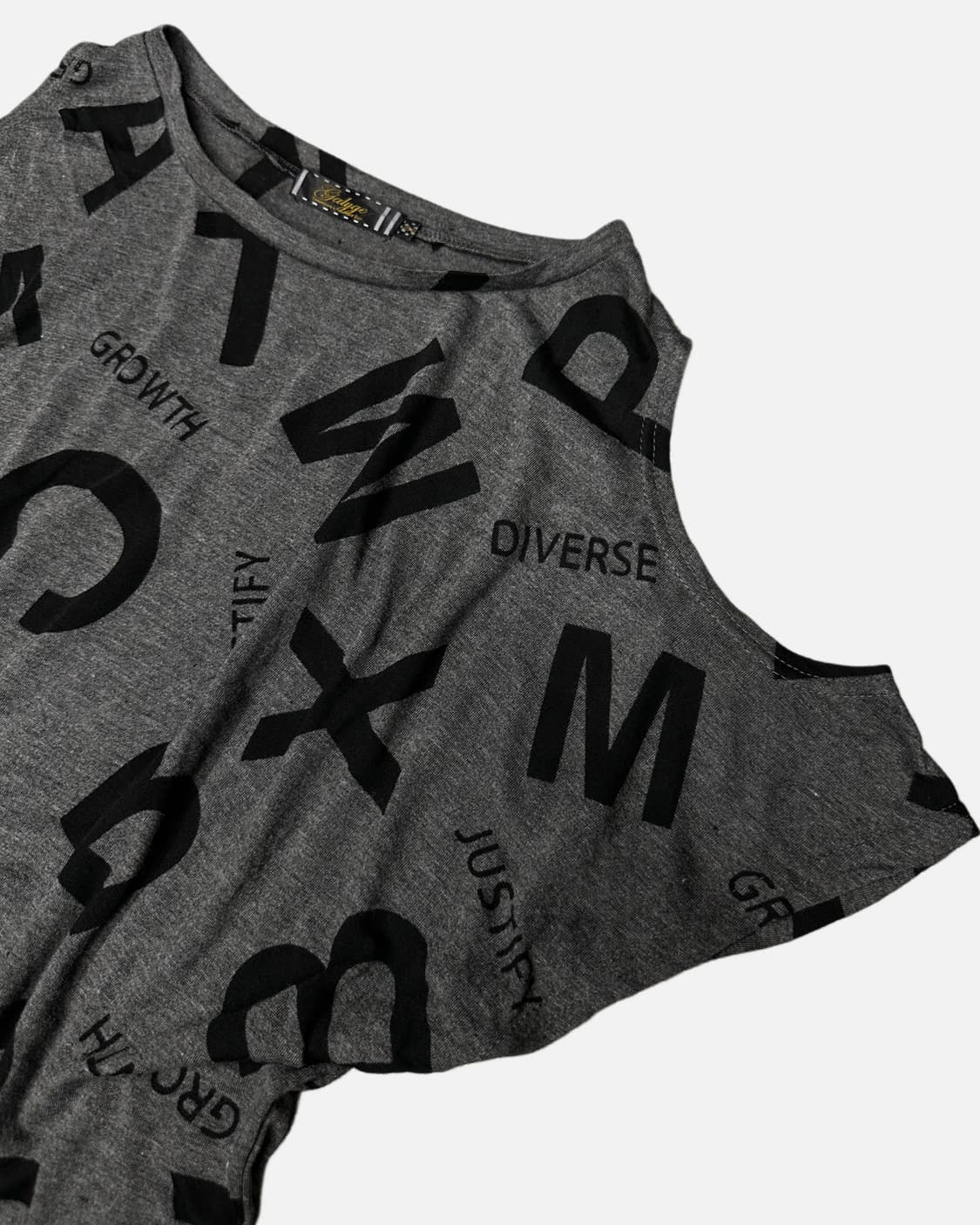 GALYGE punk off-shoulder lettering t 상품이미지2