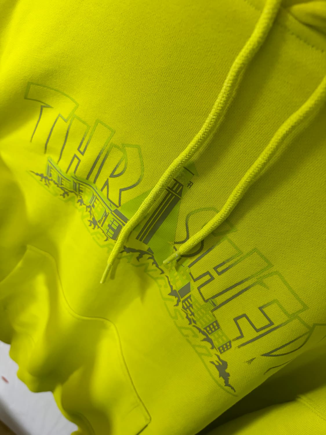 트레셔 형광 연두색 후드티 M 상품이미지4