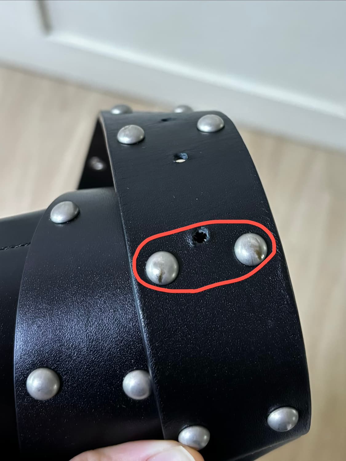 세릭 벨트 TWO RING RIVET BELT(블랙) 상품이미지4