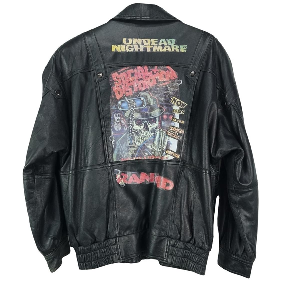 [일본빈티지] 빈티지 그래픽 램스킨 양가죽 빈티지 가죽 자켓 M18691 상품이미지3