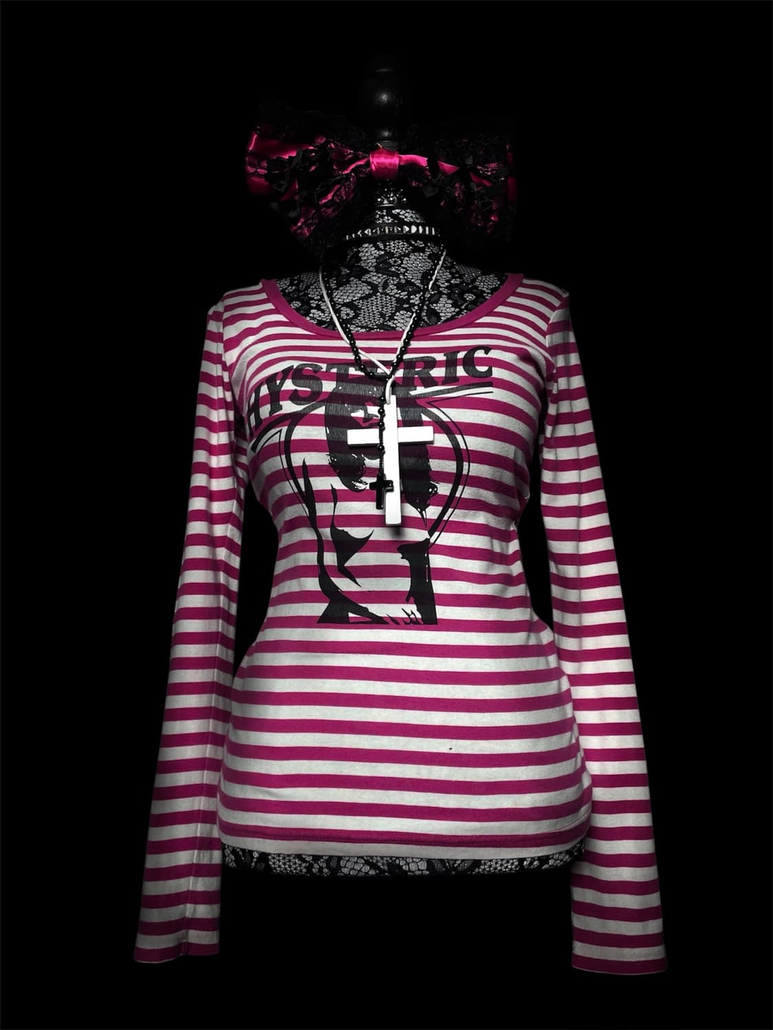 HISTERIC GLAMOUR 히스테릭 글래머 펑크 핑크 롱슬리브 상품이미지1