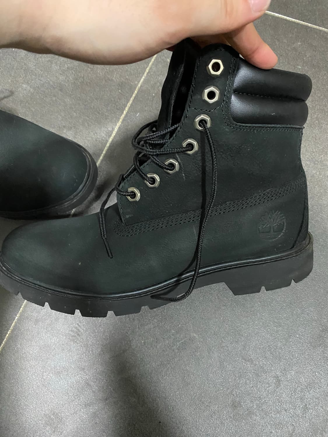 풀박스)팀버랜드 6인치 워터프루프 워커 부츠-블랙 상품이미지4