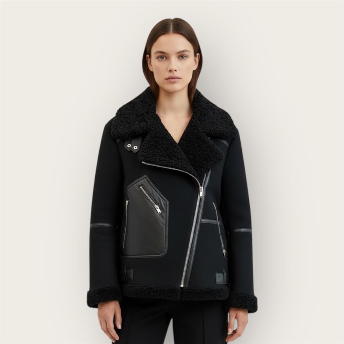 .82/ 시스템 리얼레더 무스탕 패딩 코트 상품이미지1