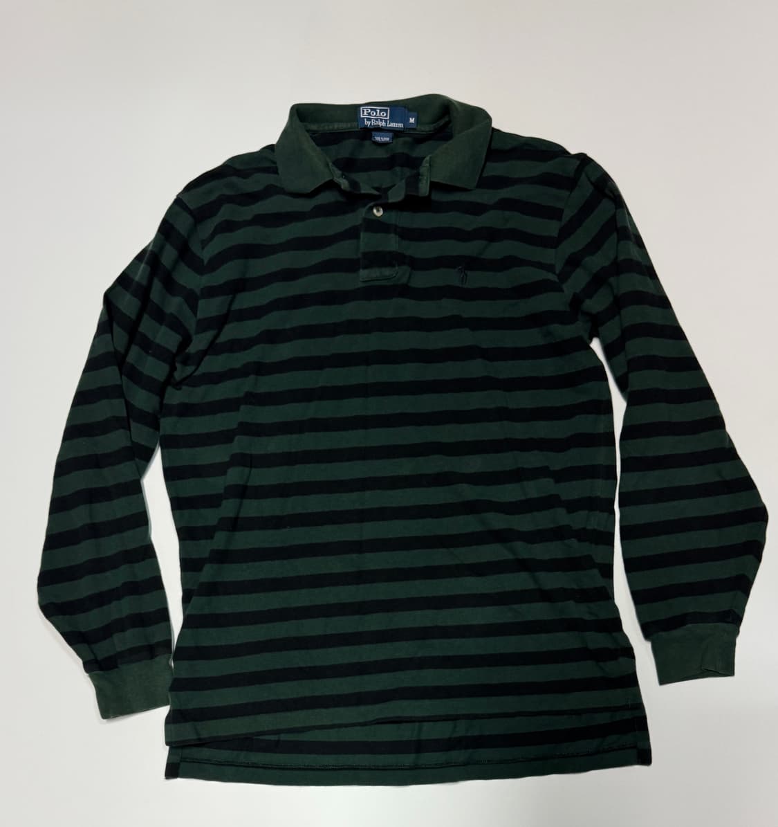 폴로 랄프로렌 스트라이프 블랙 포니 긴팔 카라티 상품이미지1