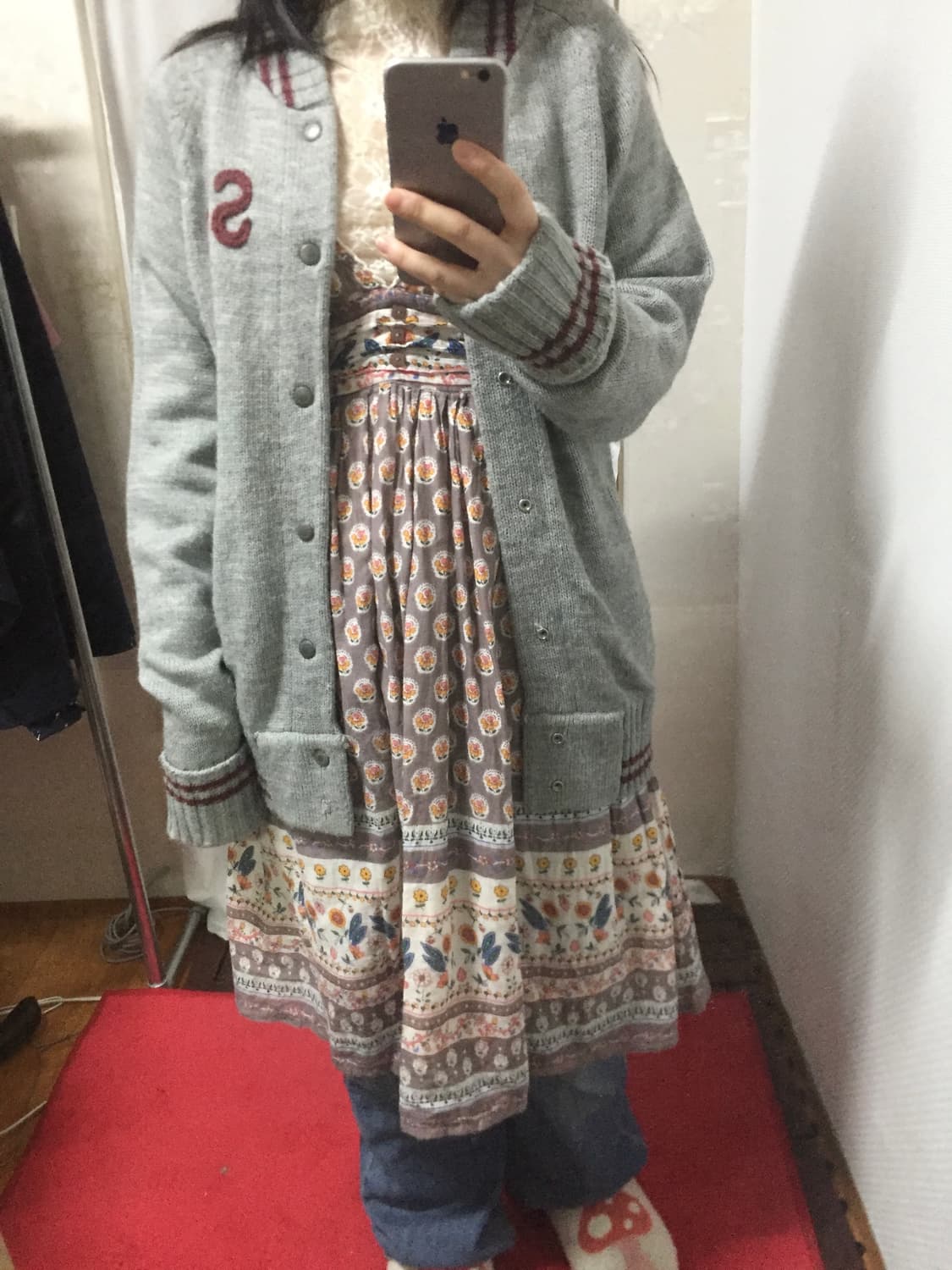 빈티지 하구미 플라워 롱원피스  상품이미지5