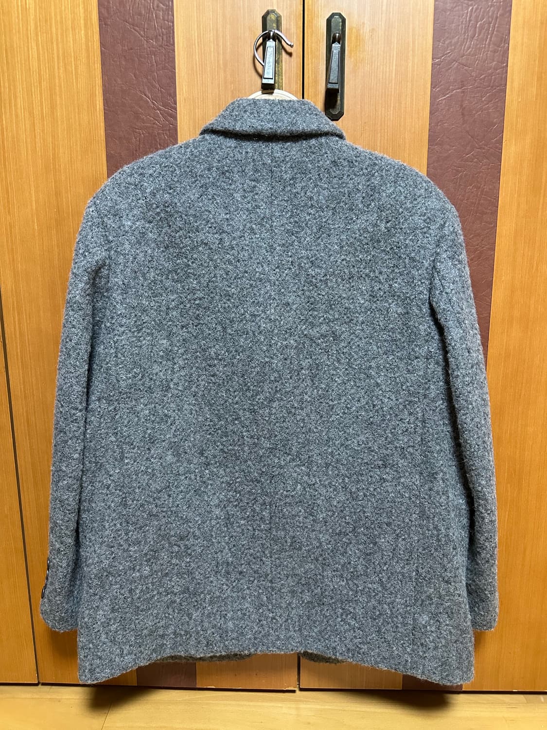 던스트 3버튼 부클 울 자켓 멜란지그레이 상품이미지7