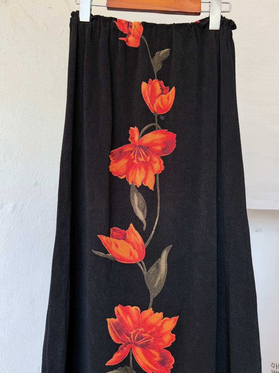 플라워패턴 y2k 롱 비스코스 스커트 상품이미지2