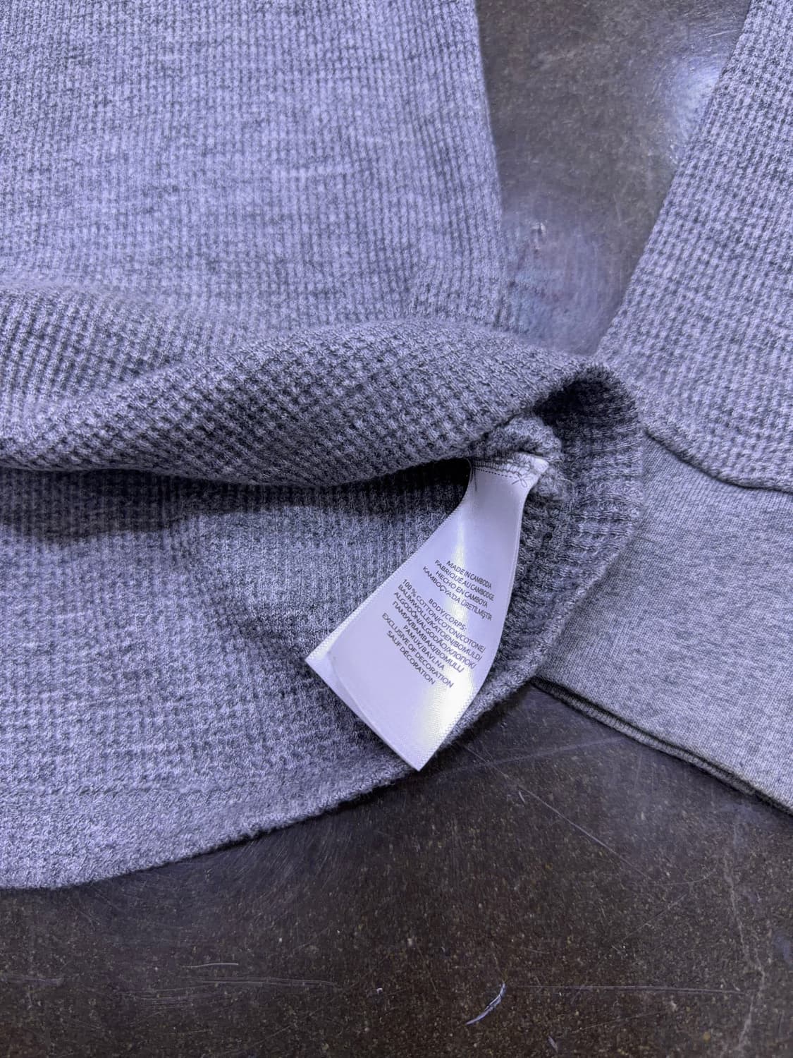 폴로 랄프로렌 우먼스 와플 긴팔티 그레이 N 상품이미지5