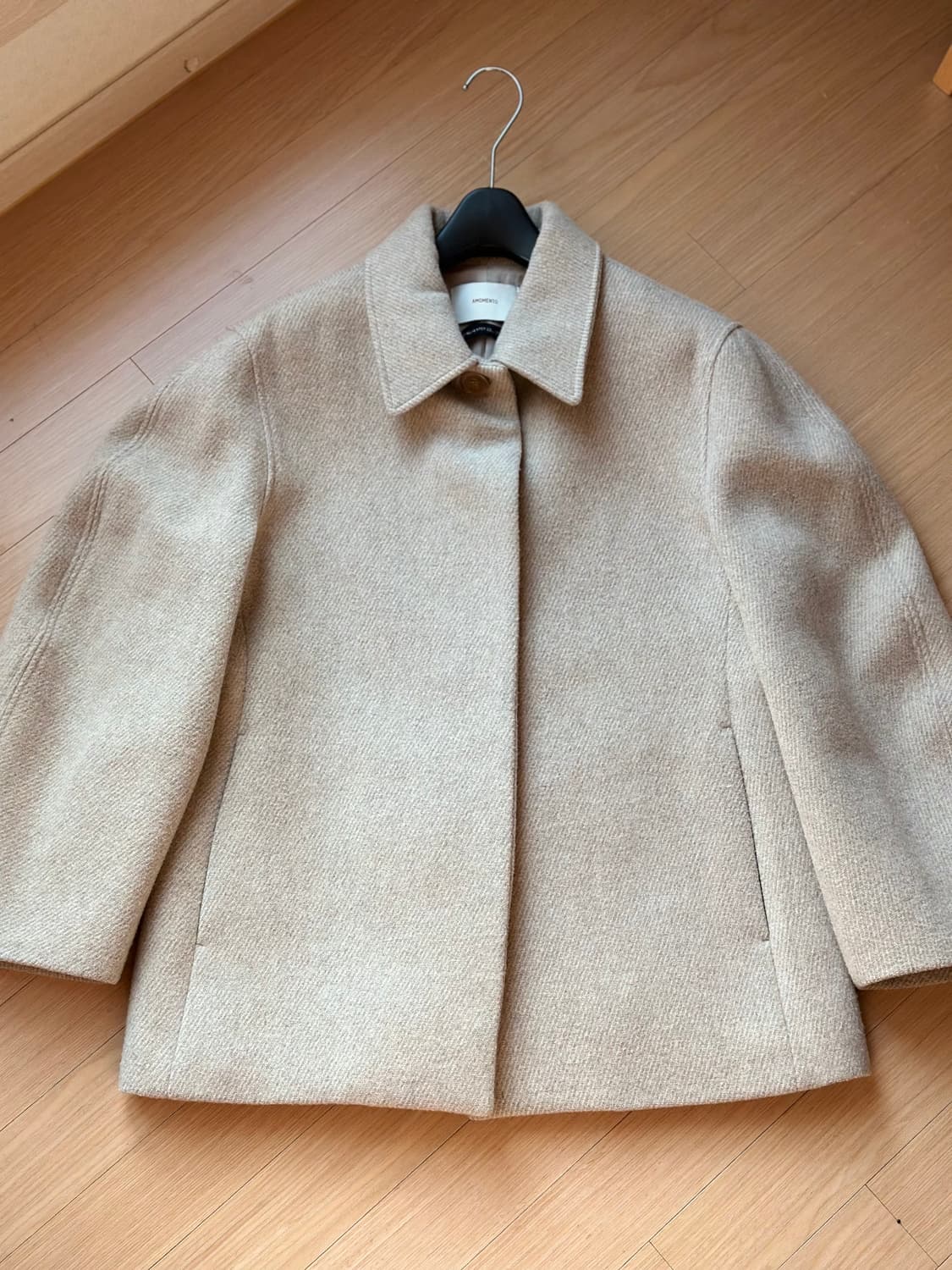 아모멘토 Amomento 아워글래스 하프코트 베이지 상품이미지4