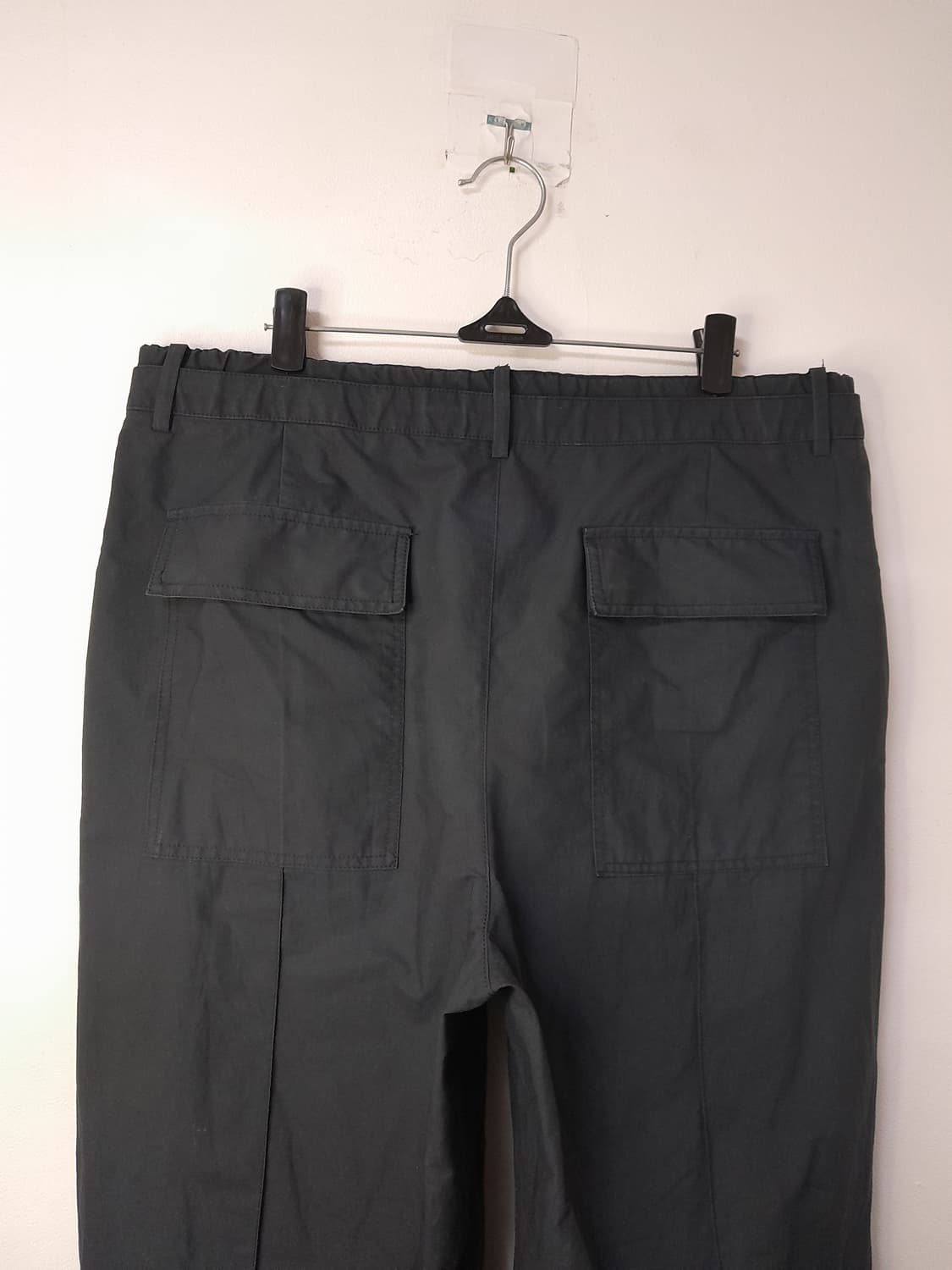 준지 블랙 드로우스트링 코튼팬츠 48/32" 상품이미지4