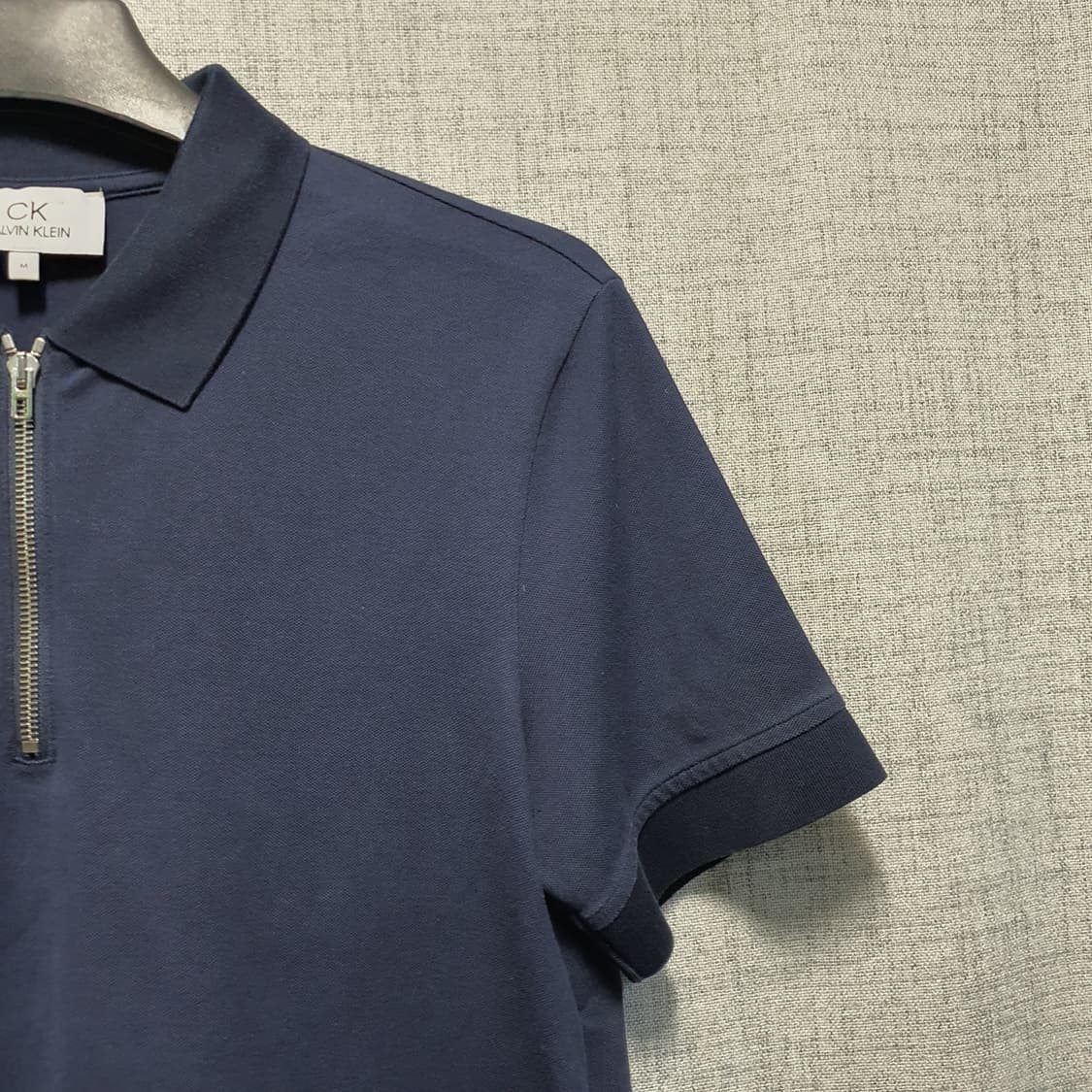 캘빈클라인 네이비 반집업 반팔 폴로티  상품이미지3