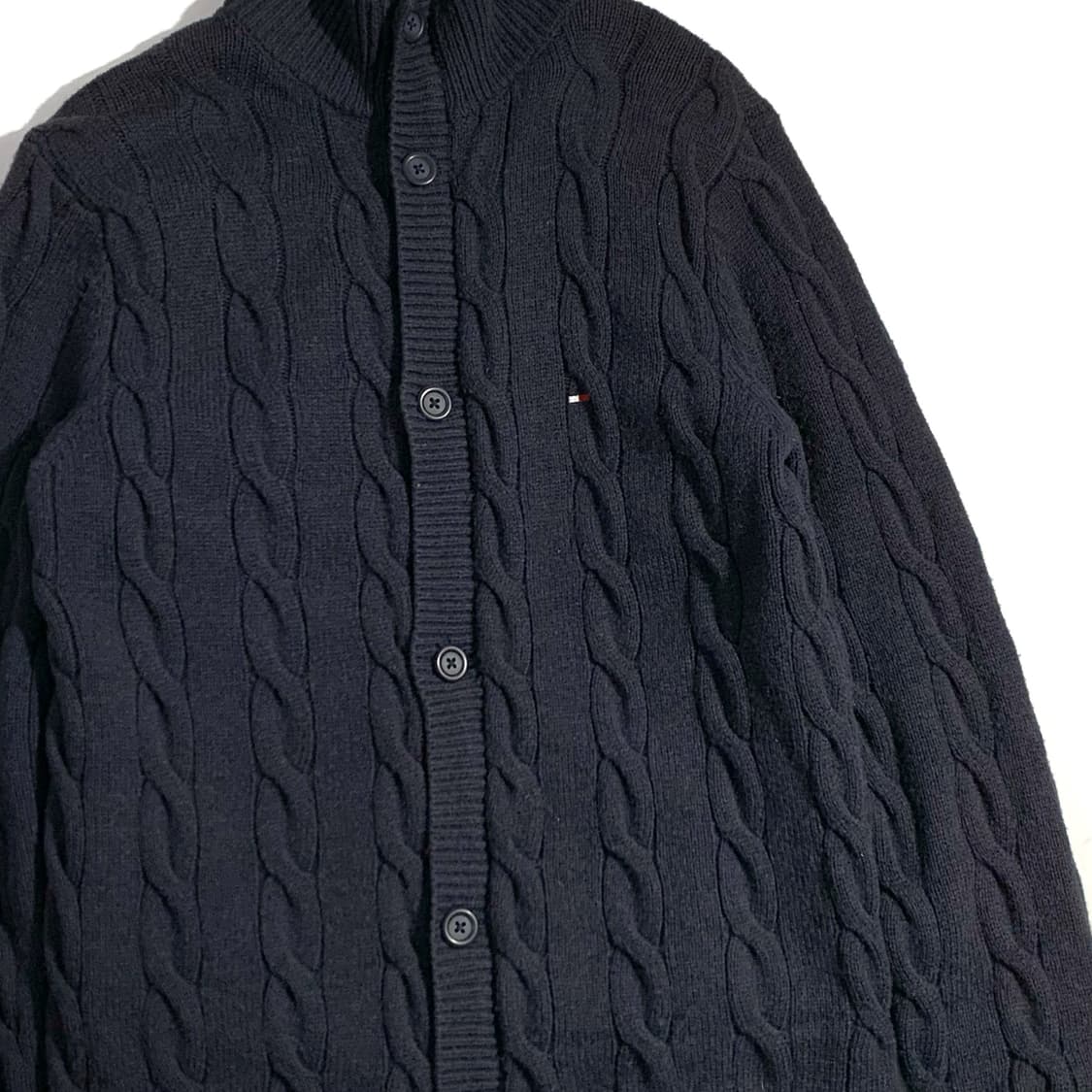타미힐피거 네이비 케이블 니트 집업  상품이미지2