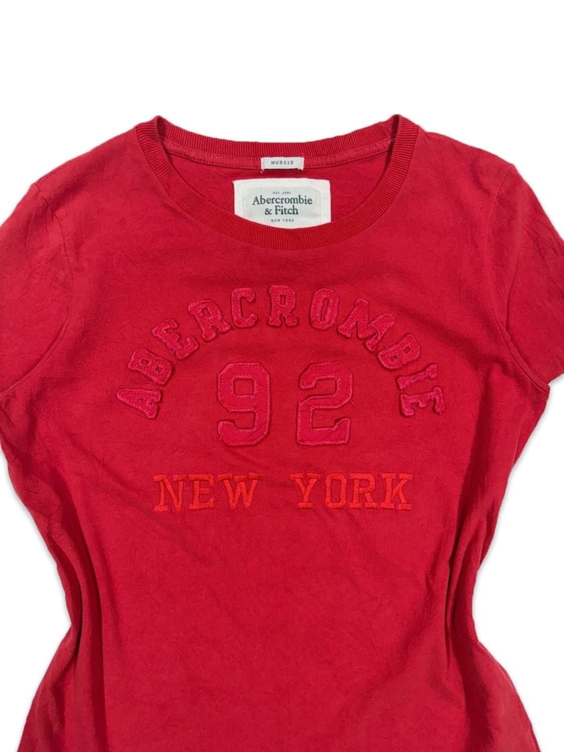 빈티지 아베크롬비 레드 패치 로고 반팔티 상품이미지3