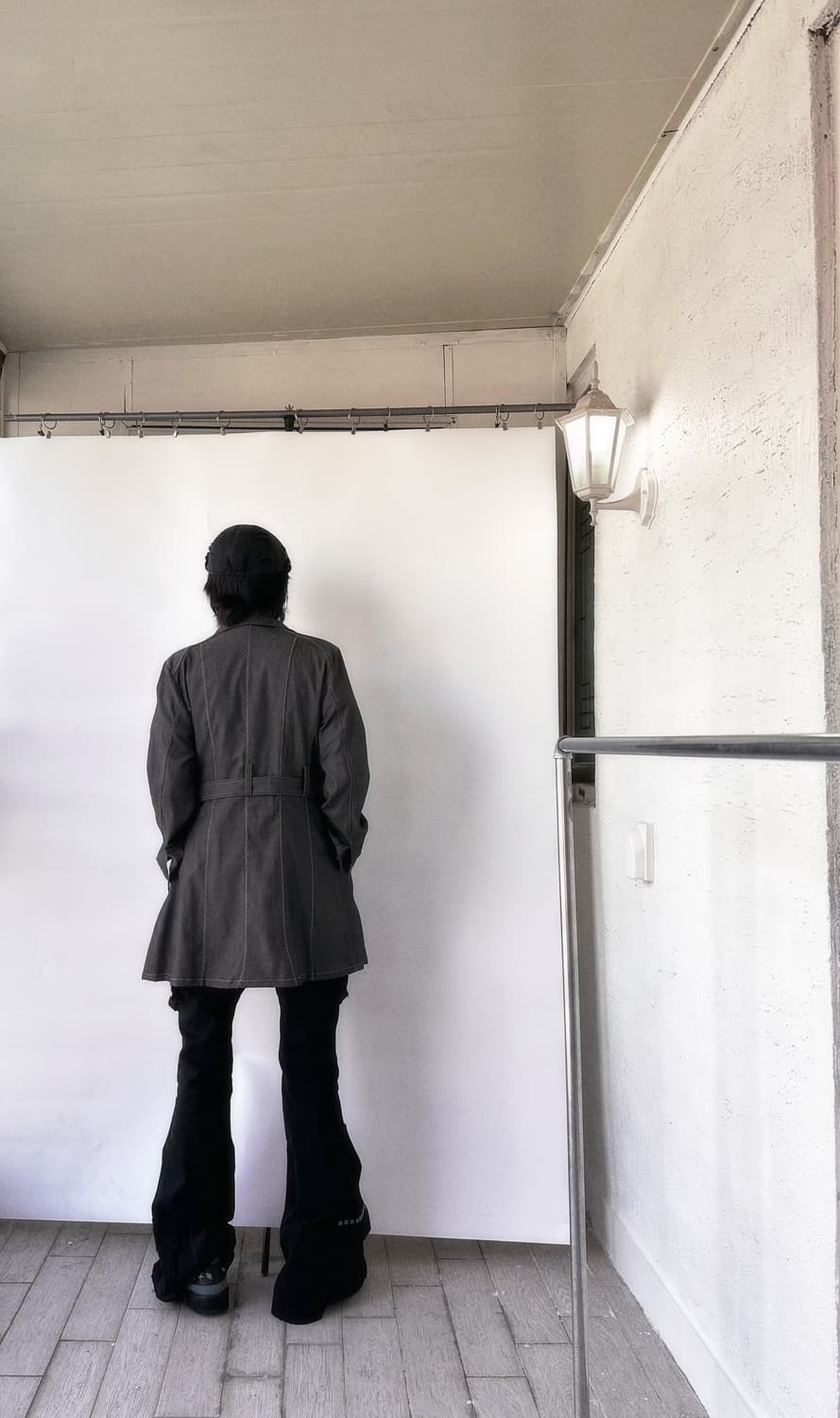 stitch point half neck trench coat 상품이미지4