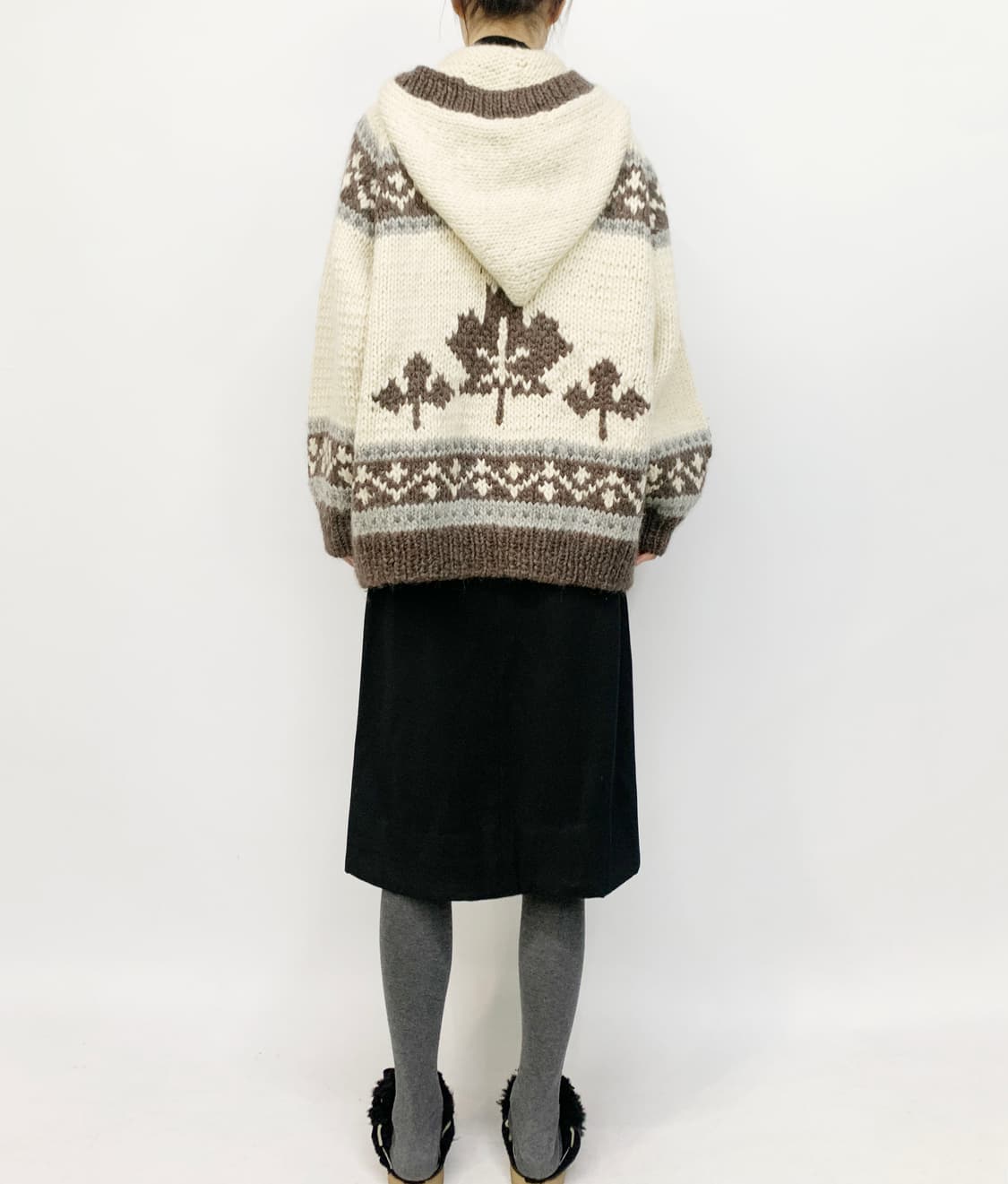 MAYA HOUSE  핸드메이드 코위찬 후드 가디건 상품이미지4