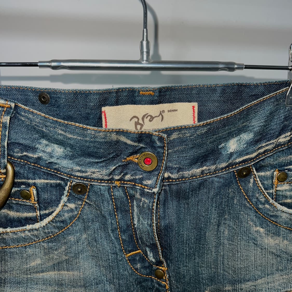 BRAY STEVE ALAN 바이커 데님 미니스커트 상품이미지7