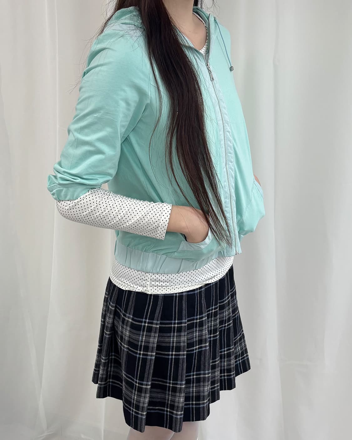 BISTY summer mint crush hoodie zip up 상품이미지2