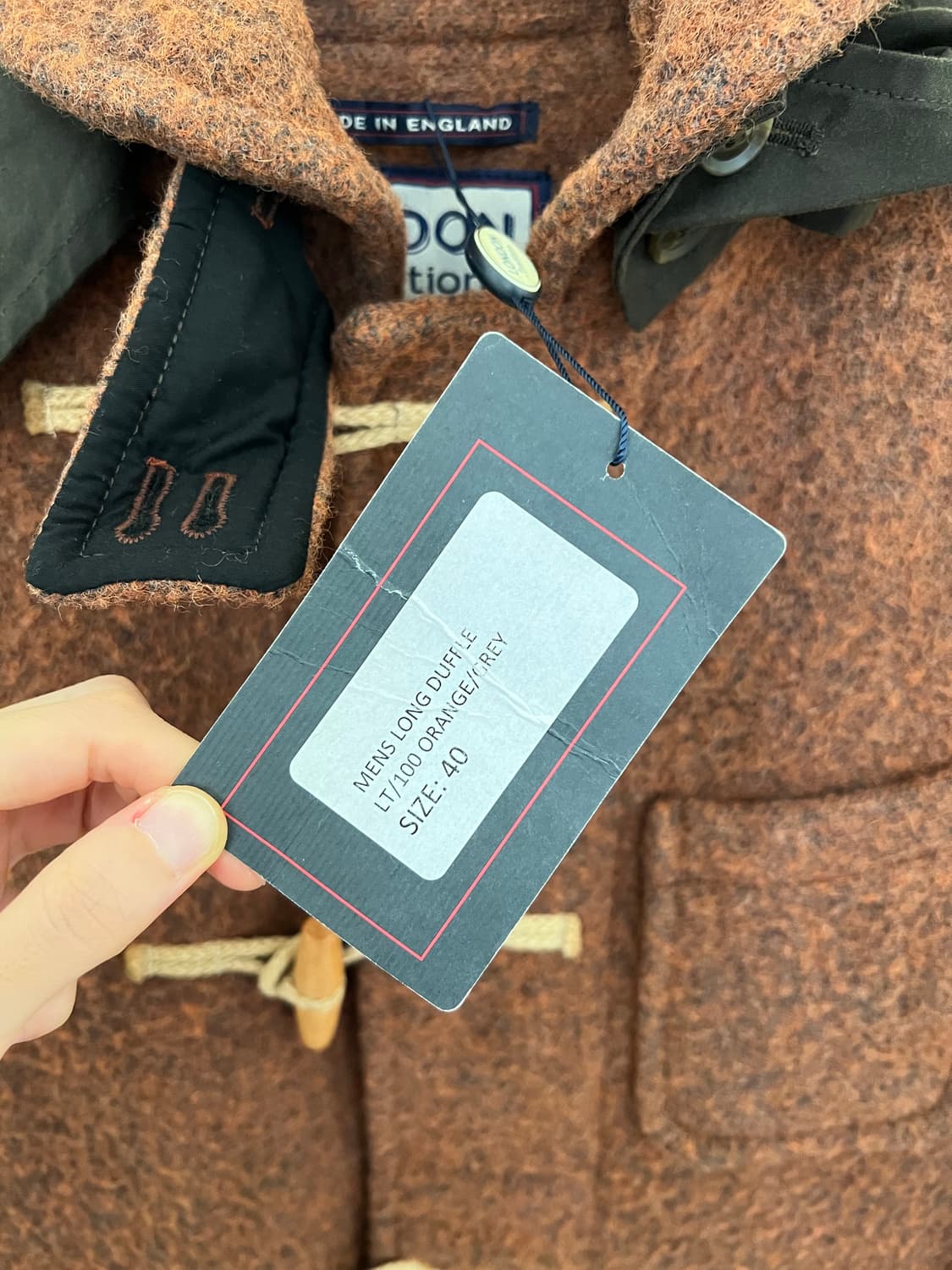 런던트레디션 더플 코트 오렌지 그레이 40사이즈 상품이미지4