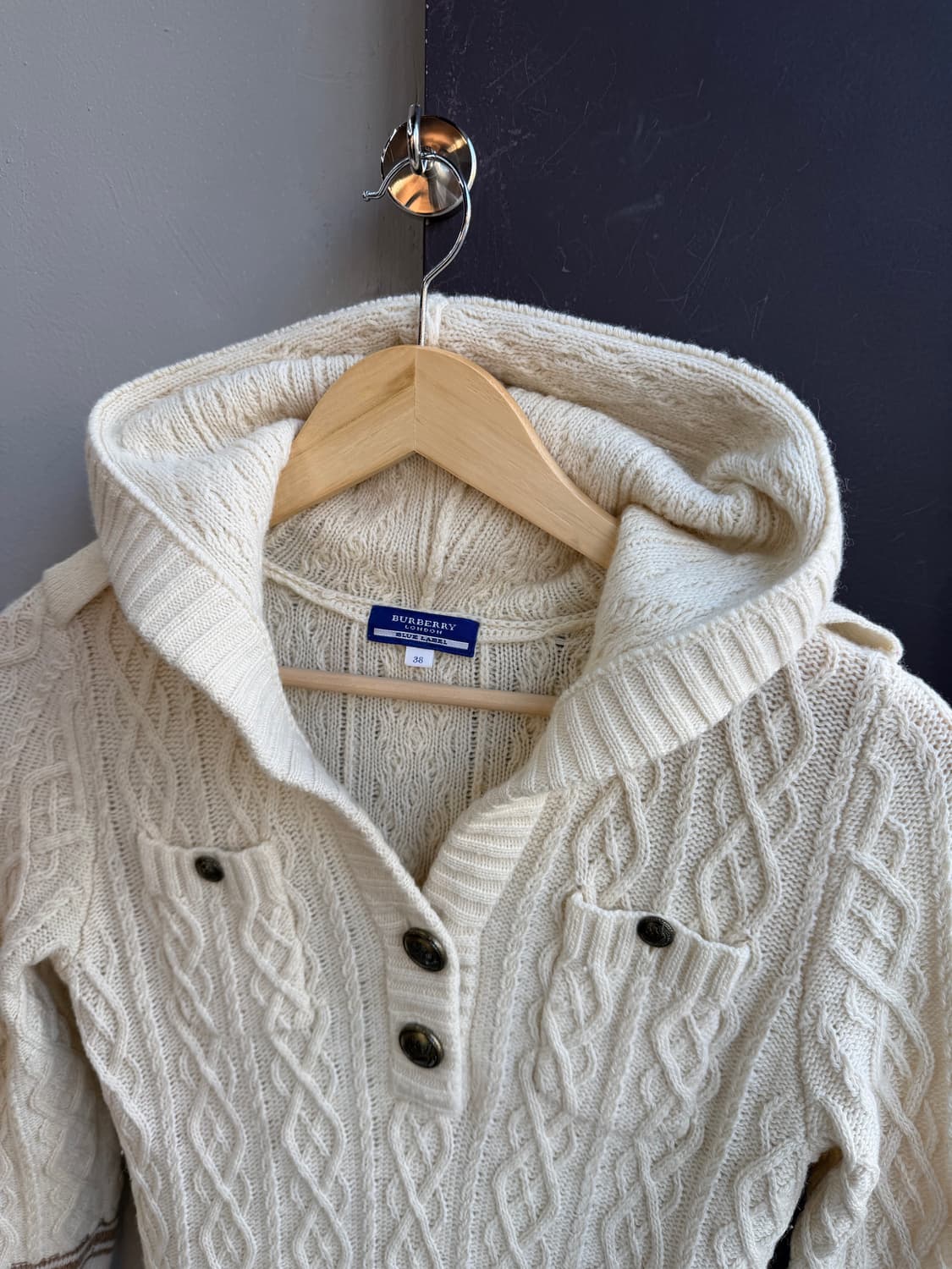 .38/ 버버리 블루라벨 노르딕 후디 니팅 원피스 상품이미지5