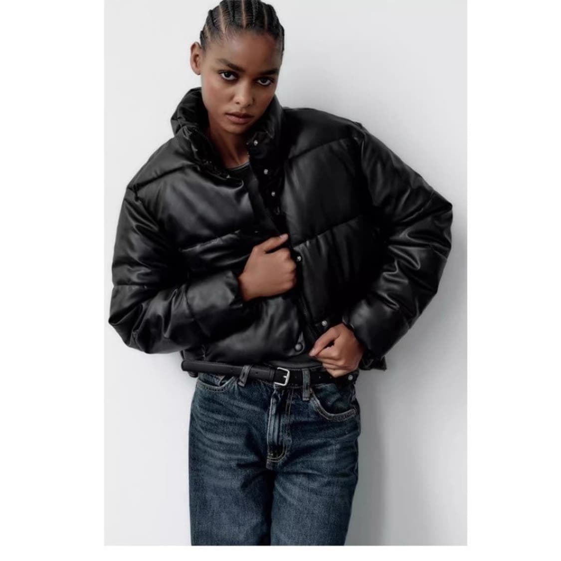 ZARA 자라 레더 패딩 상품이미지1