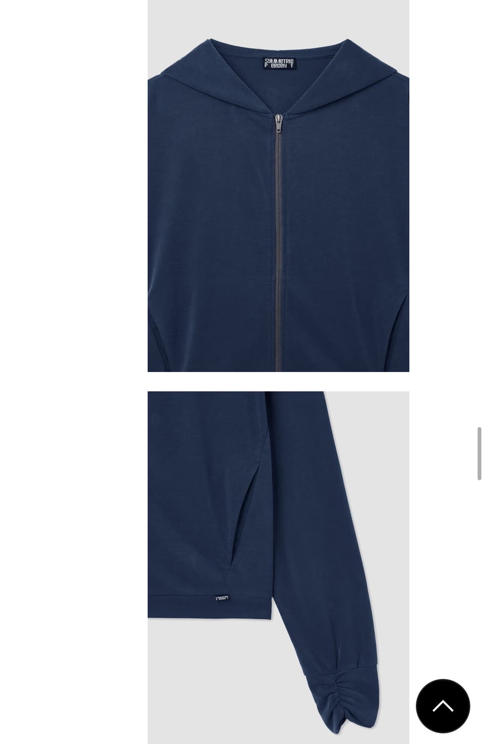 Shirring Sleeves Hoody Ash Navy 0사이즈 상품이미지2